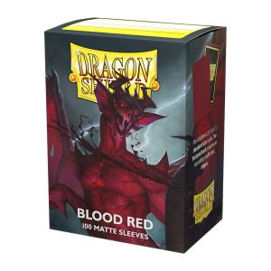 Dragon Shield Blood Red 100Ct Matte Sleeves for Standard Size TCG Card Protectors for Gaming Cards