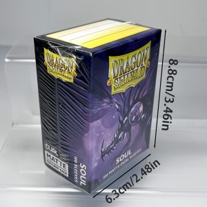 Dragon Shield Soul 100pcs Matte Dual Sleeves Standard Size TCG Card Protectors for Gaming Cards Colored Back Black Interior