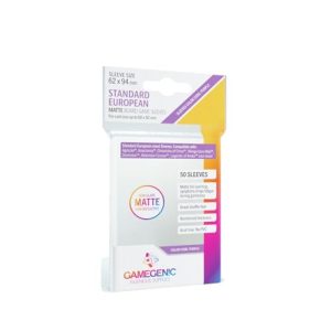 Gamegenic Standard European Matte 50 Sleeves 62 Mm X 94 Mm Size Purple